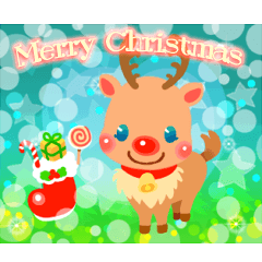 Lineスタンプ キラキラ動く クリスマスカード2 8種類 250円