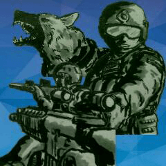 [LINEスタンプ] ミリタリー劇画スタンプ 軍用犬＆FPS編の画像（メイン）